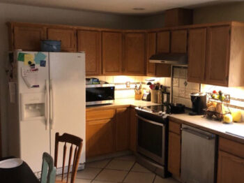 kitchen interior before painting